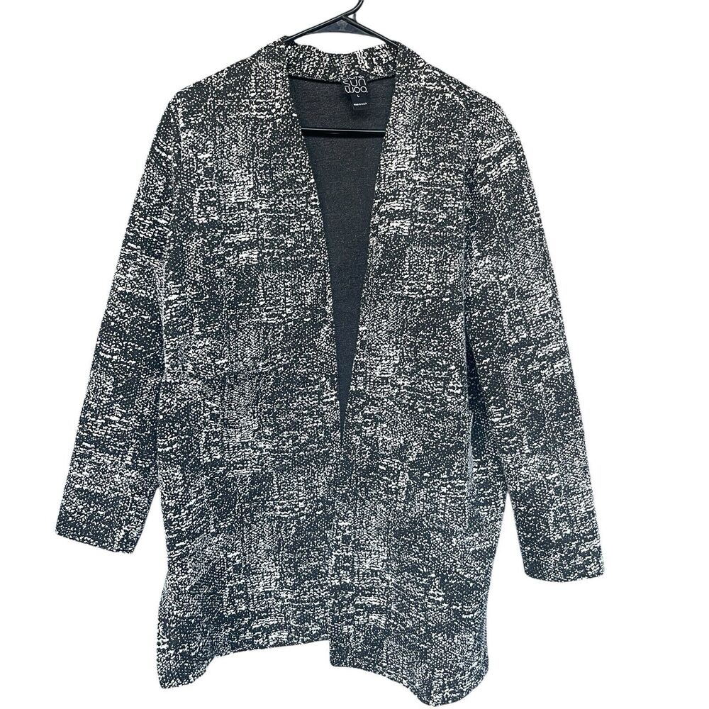 Clara Sun Woo Womens Blazer Large Office Open‎ Front Stretchy Career Casual